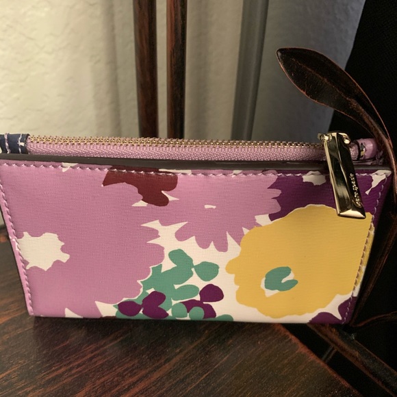 Small slim bifold wallet Sylvia Kate spade floral - Picture 4 of 7
